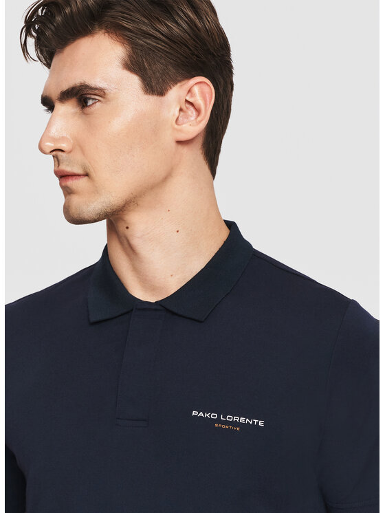 Pako Lorente Pako Lorente Polo P26SF-TX-006 Granatowy Classic Fit
