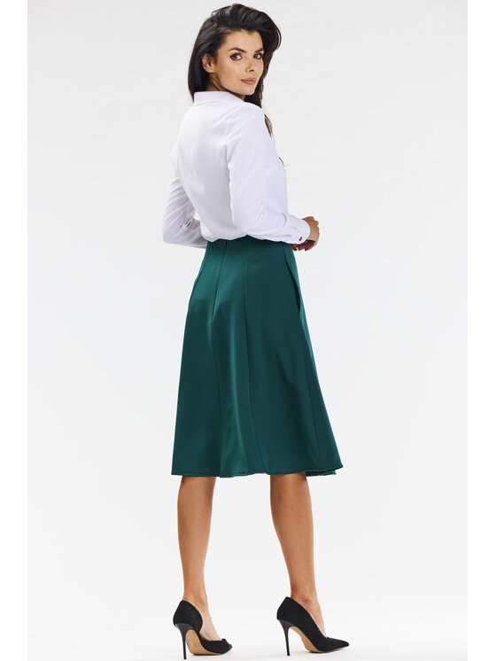 Awama Awama Sukně A673 Zelená Basic Fit