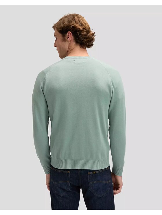Lee Lee Sweter CLEAN RAGLAN SWEATER Zielony Regular Fit