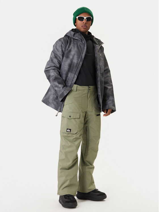 Quiksilver Quiksilver Snowboardové nohavice Utility EQYTP03220 Zelená Modern Fit