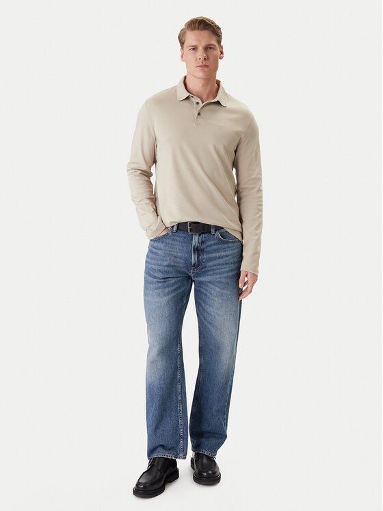 Calvin Klein Calvin Klein Polo LV040EM909 Beżowy Regular Fit