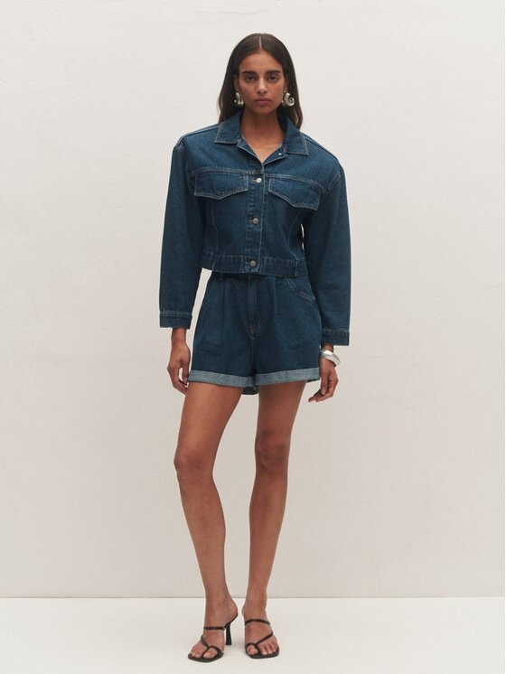 Le Collet Le Collet Kurtka jeansowa NEW SIENA Granatowy Classic Fit
