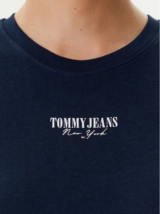 Tommy Jeans Tommy Jeans T-Shirt Essential DW0DW20913 Granatowy Slim Fit