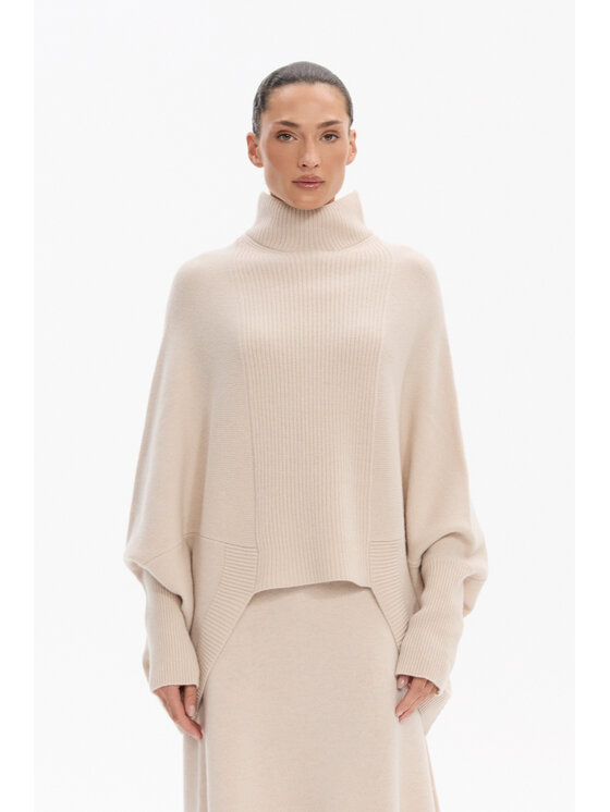 Deni Cler Milano Deni Cler Milano Sweter T-DC-S458-F5-90-12-1 Beżowy Regular Fit