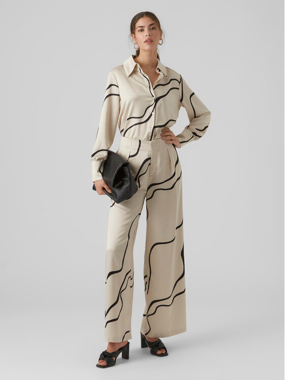 Vero Moda Vero Moda Koszula 10295431 Écru Regular Fit