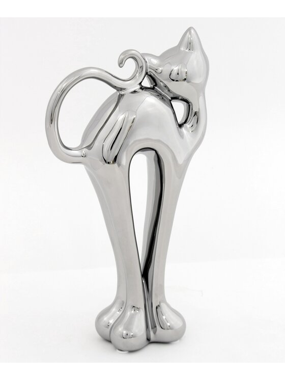 MIAhome MIAhome Figurka ceramiczna kota Srebrny