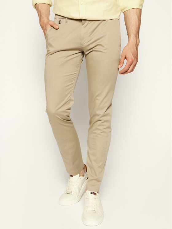Bugatti Pantaloni di tessuto 4900 56301 Beige Regular Fit • Modivo.it