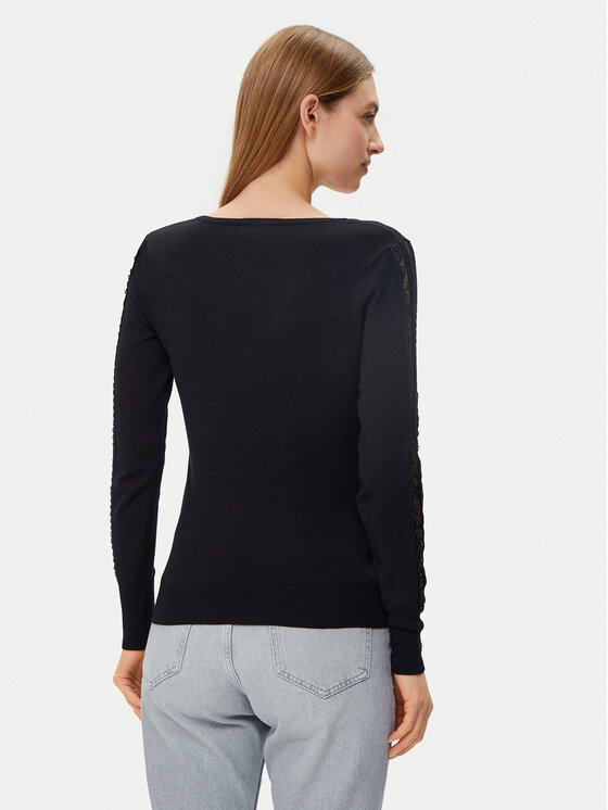 Morgan Morgan Svetr 251-MIELO Černá Slim Fit