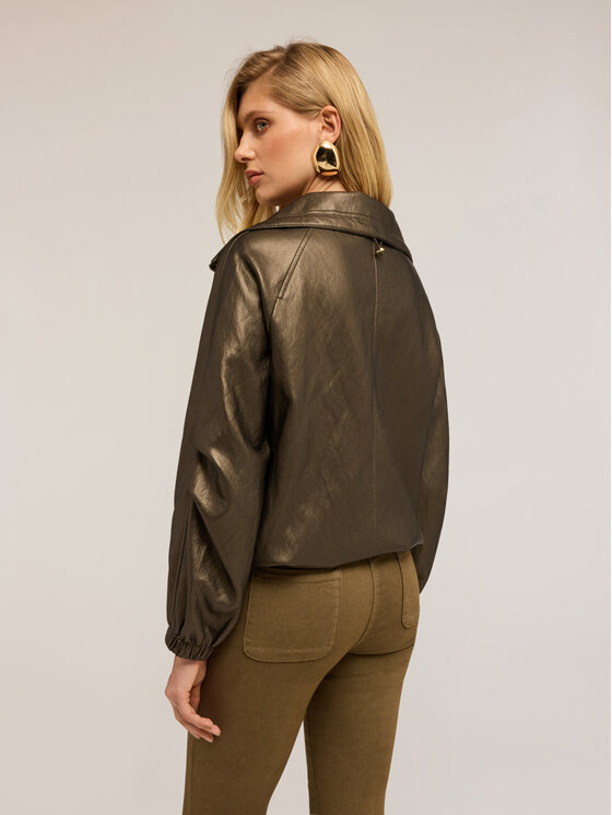 Motivi Motivi Giacca in similpelle R333Q001056N035 Verde Over Fit