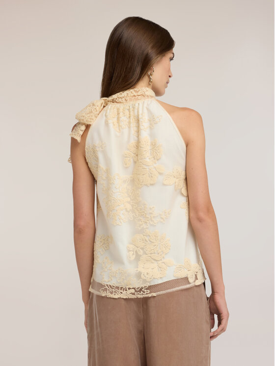 Motivi Motivi Top D147Q000669N011 Crema Regular Fit
