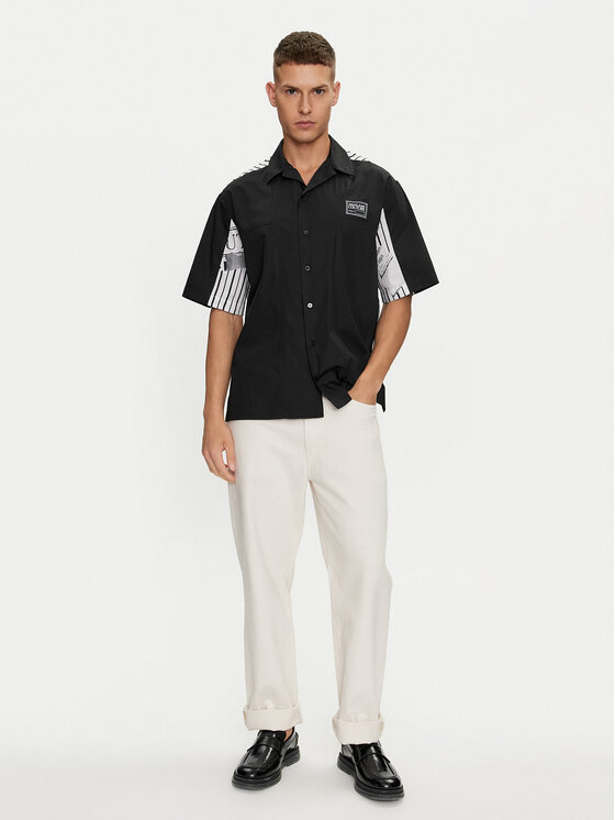 Versace Jeans Couture Versace Jeans Couture Košeľa 76GAL202 Čierna Relaxed Fit