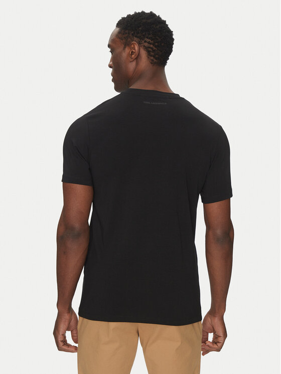 KARL LAGERFELD KARL LAGERFELD Marškinėliai 755058 552235 Juoda Regular Fit