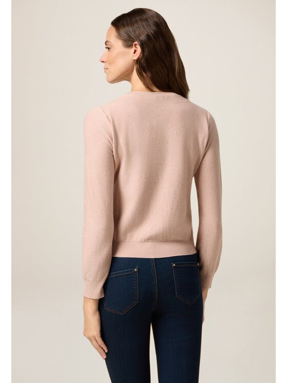 Oltre Oltre Cardigan M503J005265N006 Rosa Slim Fit