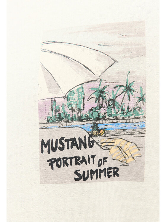 Mustang Mustang T-shirt AUSTIN Beige Regular Fit