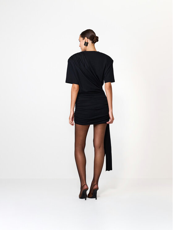 La Mania La Mania Sukienka koktajlowa ANYA Czarny Basic Fit