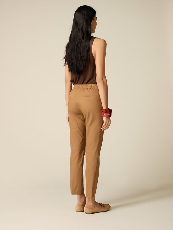 Oltre Oltre Pantaloni di tessuto P02CR009296N022 Crema Boy Fit