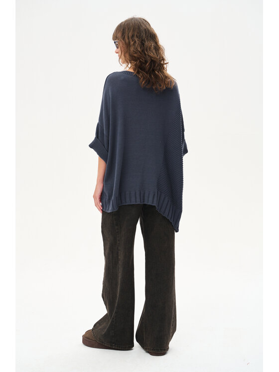 blue shadow blue shadow Sweter Likola Szary ciemny Regular Fit