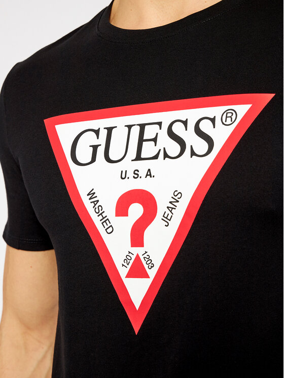 Guess Guess T-Shirt M1RI71 I3Z11 Μαύρο Slim Fit