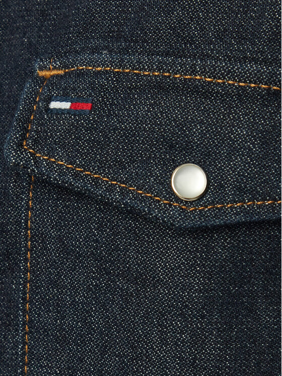 Tommy Jeans Tommy Jeans Jeanshemd Western DM0DM23022 Dunkelblau Regular Fit