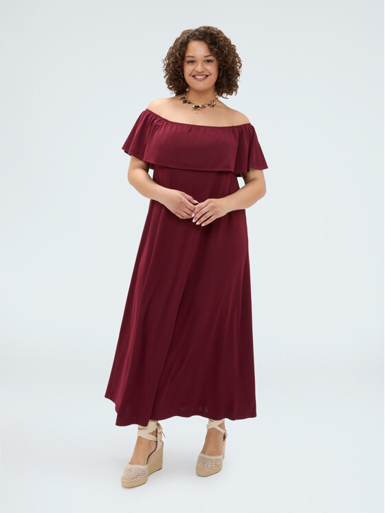 Fiorella Rubino Fiorella Rubino Sukienka wieczorowa 7000L001297N036 Bordowy A-Line Fit