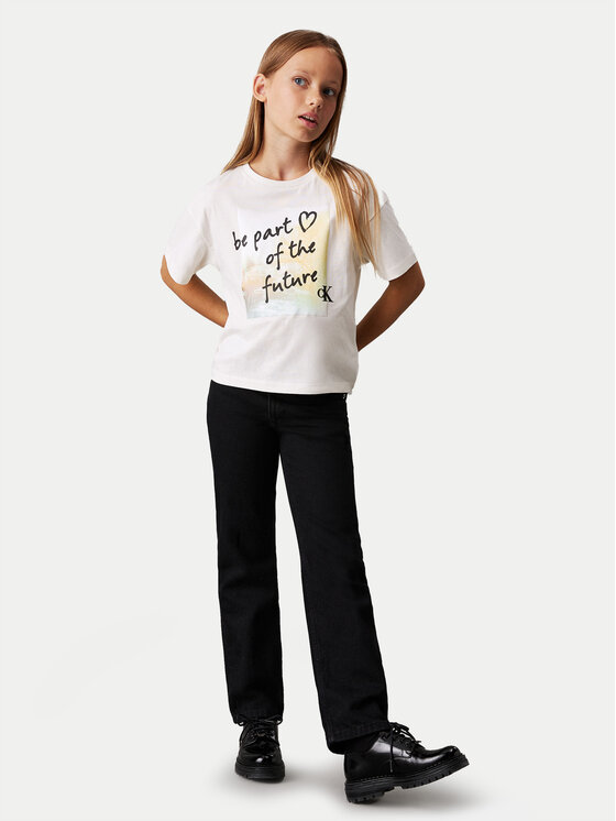 Calvin Klein Jeans Calvin Klein Jeans Тишърт City Graphic IG0IG02812 Екрю Regular Fit