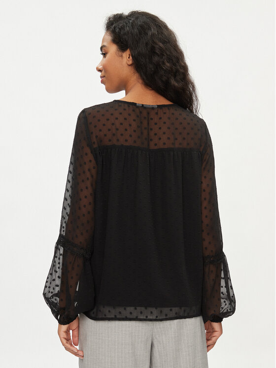 Vila Vila Bluse Edee 14079577 Schwarz Regular Fit