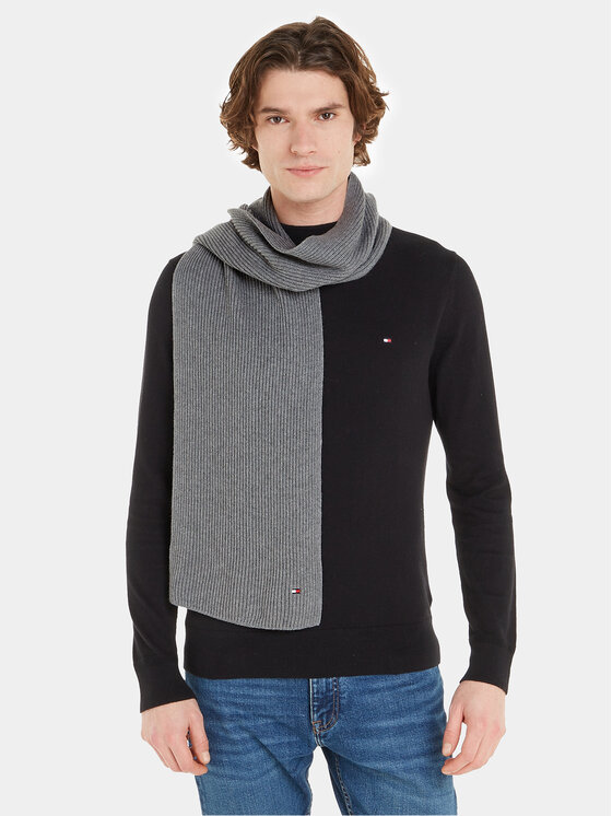 Tommy Hilfiger Tommy Hilfiger Šál Essential Flag Scarf AM0AM11480 Šedá