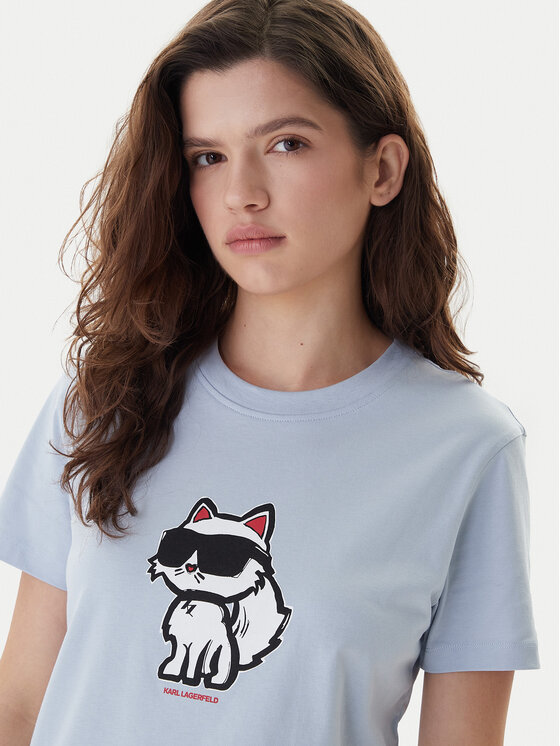 KARL LAGERFELD KARL LAGERFELD T-Shirt A1W17128 Světle modrá Regular Fit