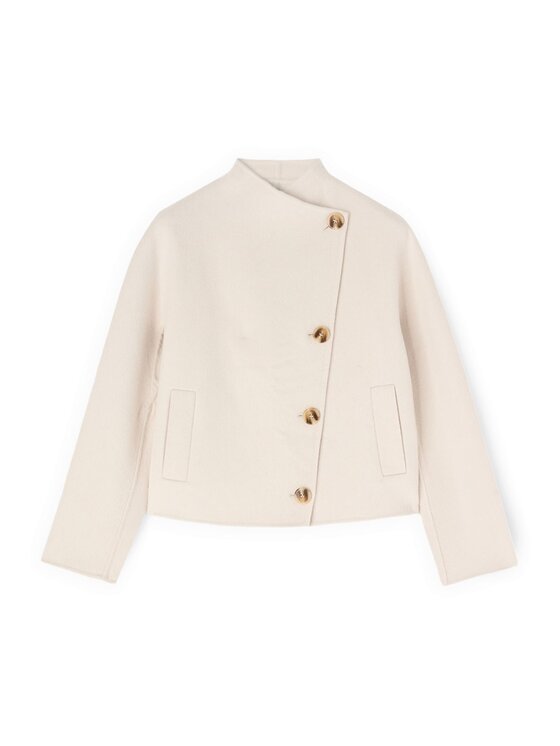 Motivi Motivi Cappotto invernale R020W000190N002 Bianco Boxy Fit