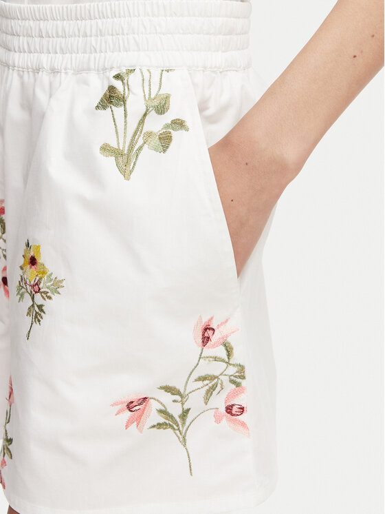 French Connection French Connection Pantaloncini di tessuto Alissa 799C0 Bianco Relaxed Fit