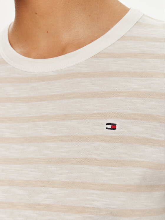 Tommy Hilfiger Tommy Hilfiger T-särk 1985 WW0WW37857 Beež Slim Fit