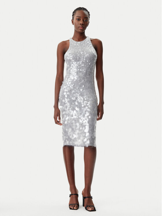 Patrizia Pepe Patrizia Pepe Kokteiļkleita 8A1444/J251-S708 Pelēks Regular Fit