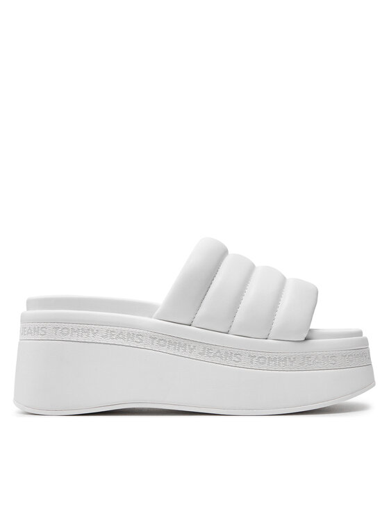 Tommy Jeans Tommy Jeans Παντόφλες Tjw Wedge Sandal EN0EN02455 Εκρού