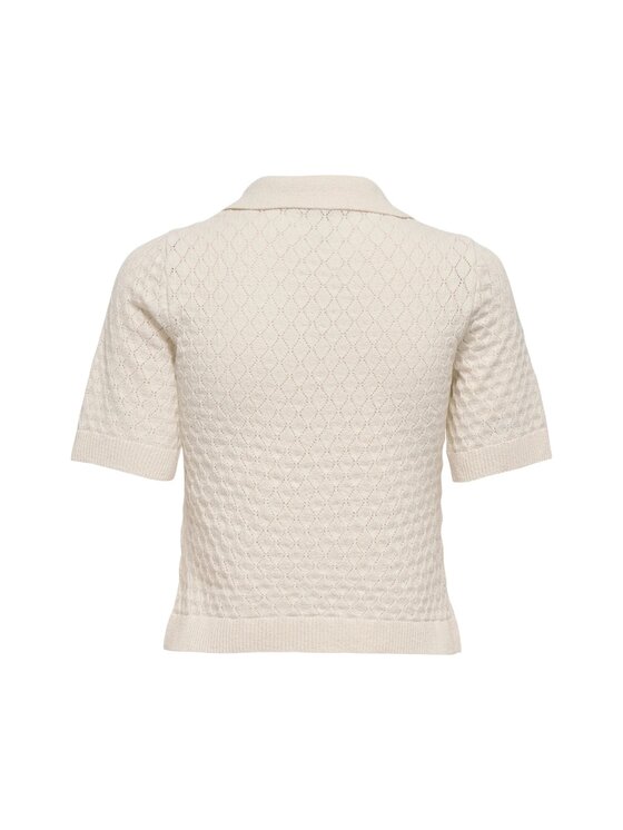 ONLY ONLY T-Shirt Polo onlcosima ss structure Μπεζ Regular Fit