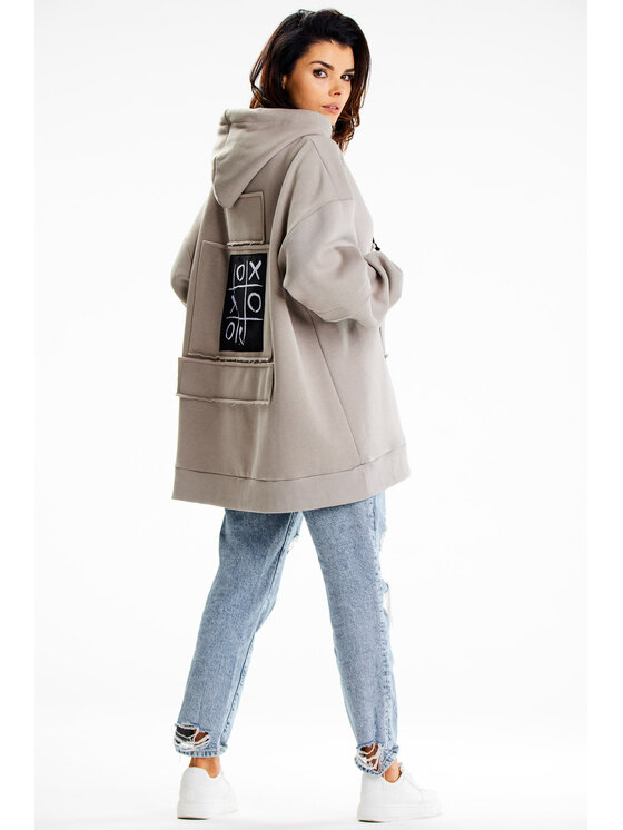 Infinite You Infinite You Felpa M332 Grigio Basic Fit