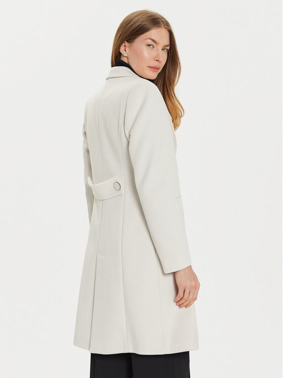 Artigli Artigli Płaszcz przejściowy ACCP000317 Écru Regular Fit