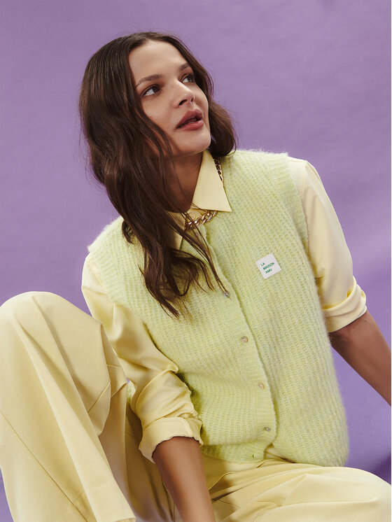 American Vintage American Vintage Kardigan East EAST19ME24 Roheline Regular Fit