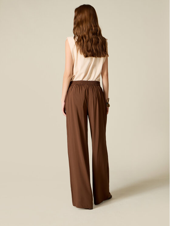 Oltre Oltre Pantaloni di tessuto P047J002533N032 Marrone Regular Fit