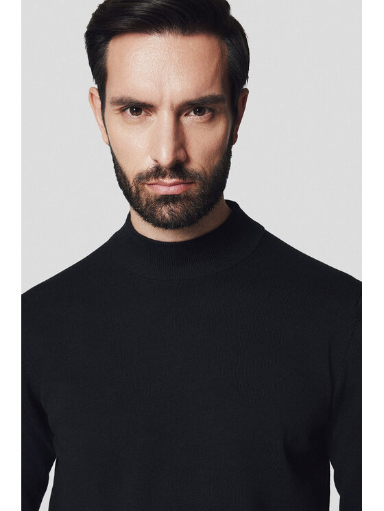 Lancerto Lancerto Sweter Svein SW073224000075 Czarny Regular Fit
