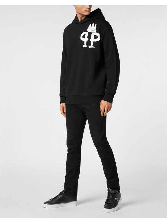 PHILIPP PLEIN PHILIPP PLEIN Mikina 9587 Čierna Regular Fit