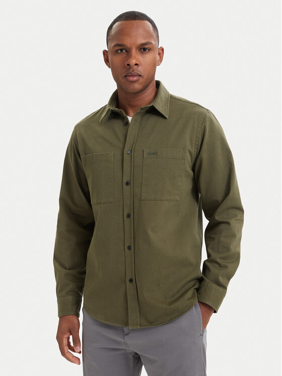 HUGO Cămașă Egrin 50566885 Verde închis Regular Fit