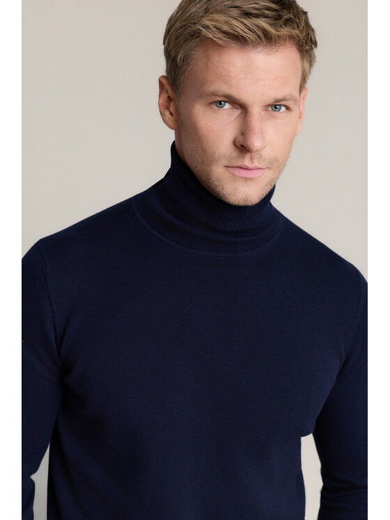 Lancerto Lancerto Sweter Jesse SW073226000043 Granatowy Regular Fit