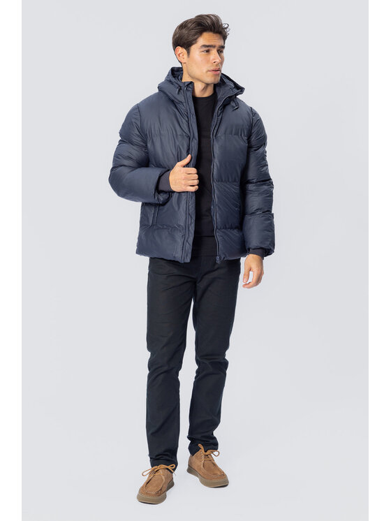 TeeShoppen TeeShoppen Płaszcz 'Basic Collection' Granatowy Regular Fit