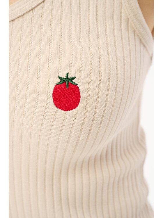 NAOKO NAOKO Top Tuesday Tomato Czerwony Regular Fit