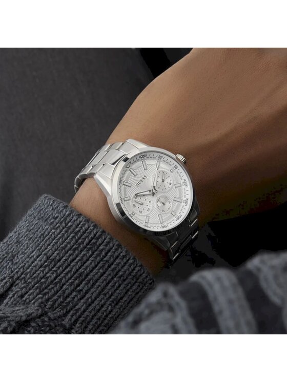 Guess Guess Hodinky GW0963G Stříbrná