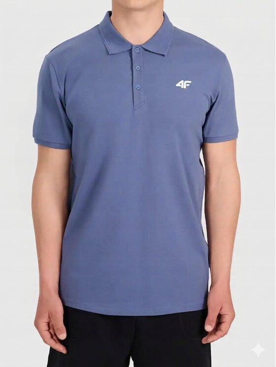 4F 4F Polo Z-0770-2-M Biały Regular Fit