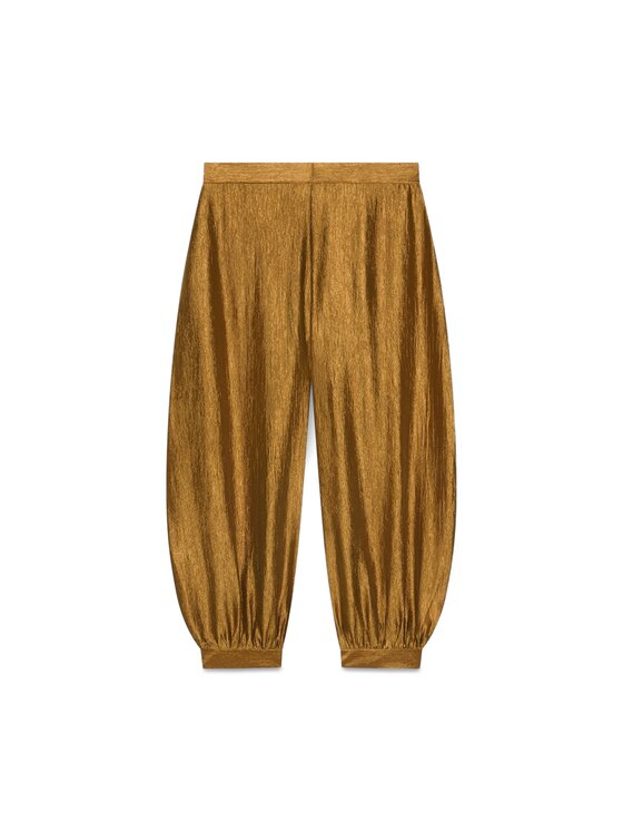 Fiorella Rubino Fiorella Rubino Pantaloni di tessuto P007T005595N028 Oro Baggy Fit