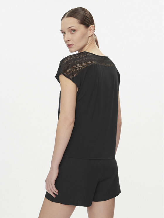 Calvin Klein Underwear Calvin Klein Underwear Pyžamový top 000QS7157E Čierna Relaxed Fit