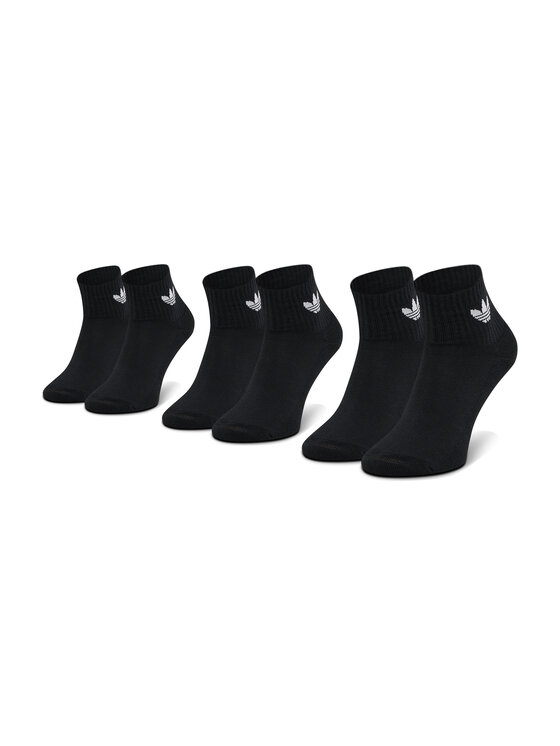 adidas adidas Набір з 3 пар низьких шкарпеток unisex Mid-Cut Crew FM0643 Чорний