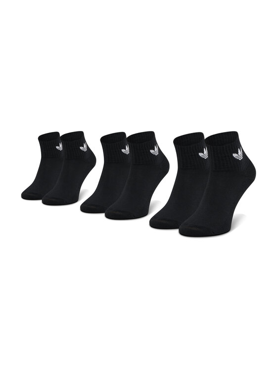 Set de 3 perechi de șosete medii unisex adidas Mid-Cut Crew FM0643 Black